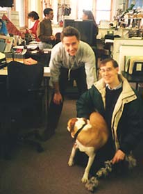 Me with Jack (even though he's not paying attention) and Johnny A. Demanding. Note the She-Mail flag, Adam Greener, and Craig's sister Kathy in the background