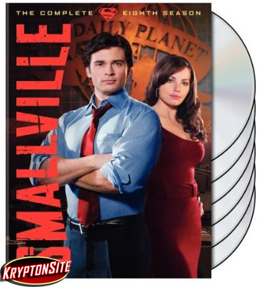 dvd cover artwork. season 8 smallville dvd cover